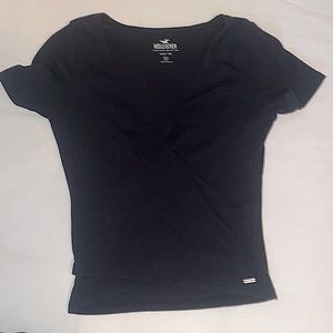 Hollister black wrap top